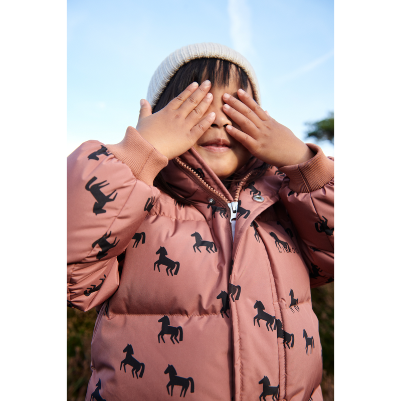 Liewood Palle Puffer Down Jacket - Horses / Dark rosetta - JACKET