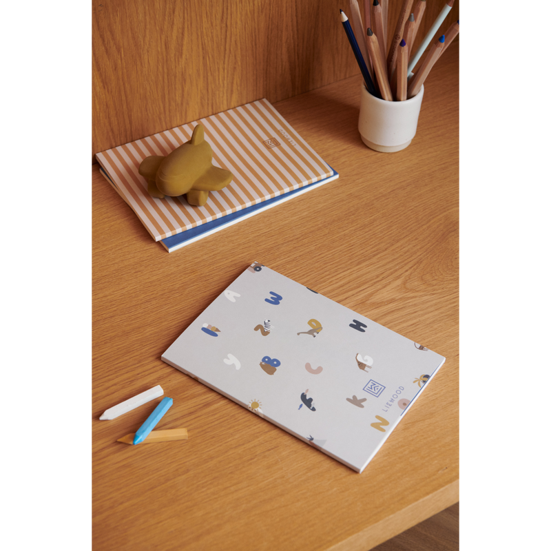 Liewood Sidney notebooks - Alphabet / Stripe mix - NOTEBOOK