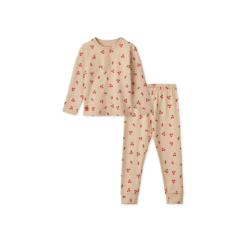 Liewood Wilhelm pyjamas set - Cherries / Apple blossom - PYJAMAS SET