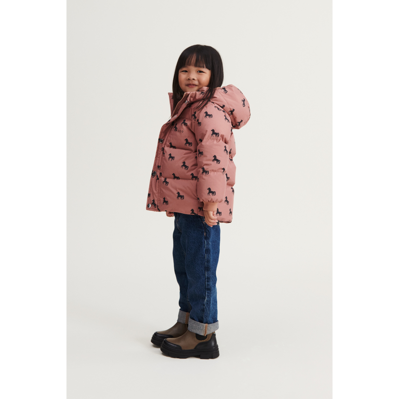 Liewood Palle Puffer Down Jacket - Horses / Dark rosetta - JACKET