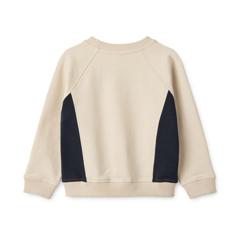 Liewood Aude placement sweatshirt - It comes in waves / Sandy - SWEATSHIRT