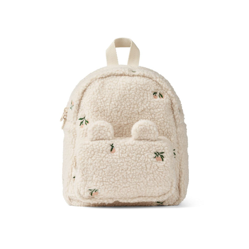 Liewood Allan pile embrodiered backback - Peach / Sandy Embroidery - BACKPACK