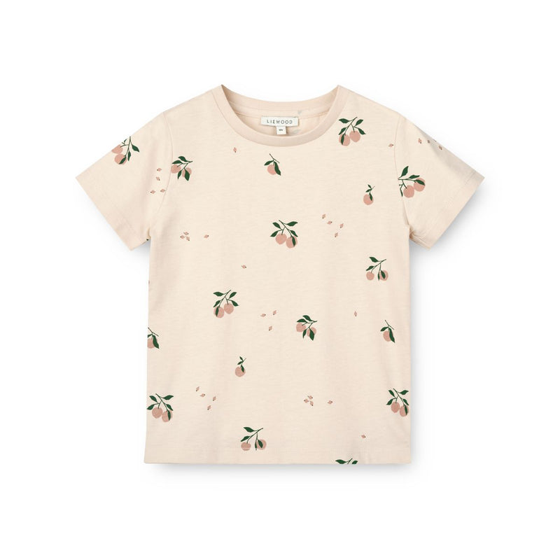 Liewood Apia printed cotton t-shirt - Peach / Sea shell - TSHIRT