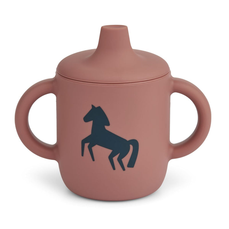 Liewood Neil Silicone Sippy Cup 150 ml - Horses / Dark rosetta - CUP