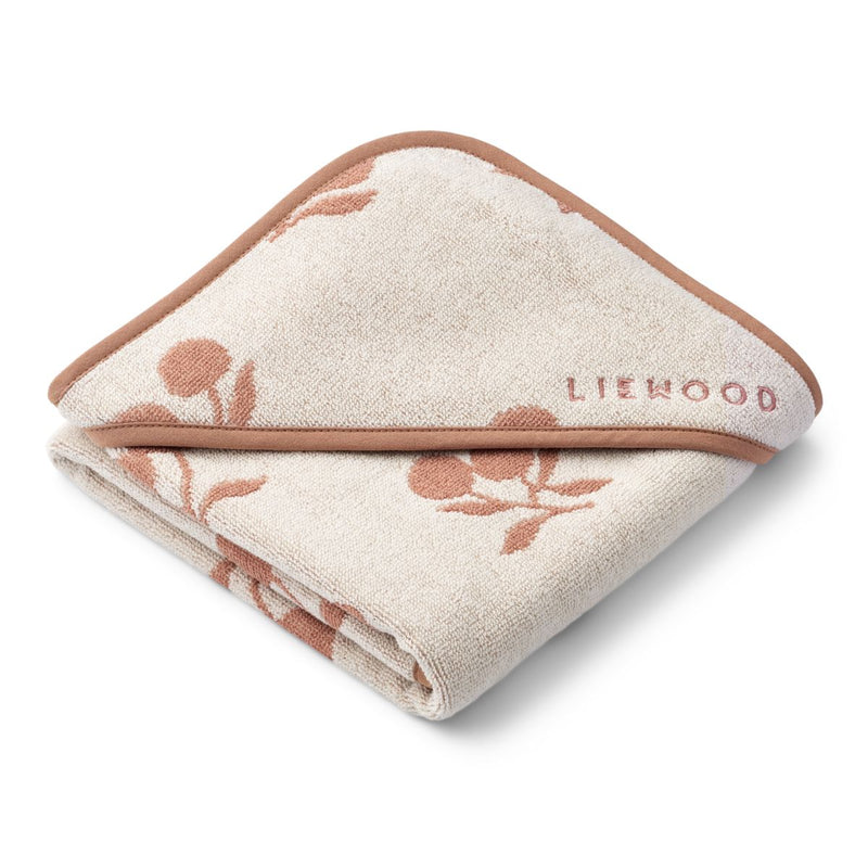 Liewood Alba Hooded Baby Towel - Peach / Sea shell - TOWEL / WASHCLOTH