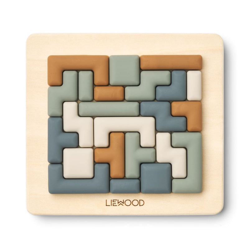 Liewood Lonzo Puzzle 28 pcs - Faune green multi mix - PUZZLE