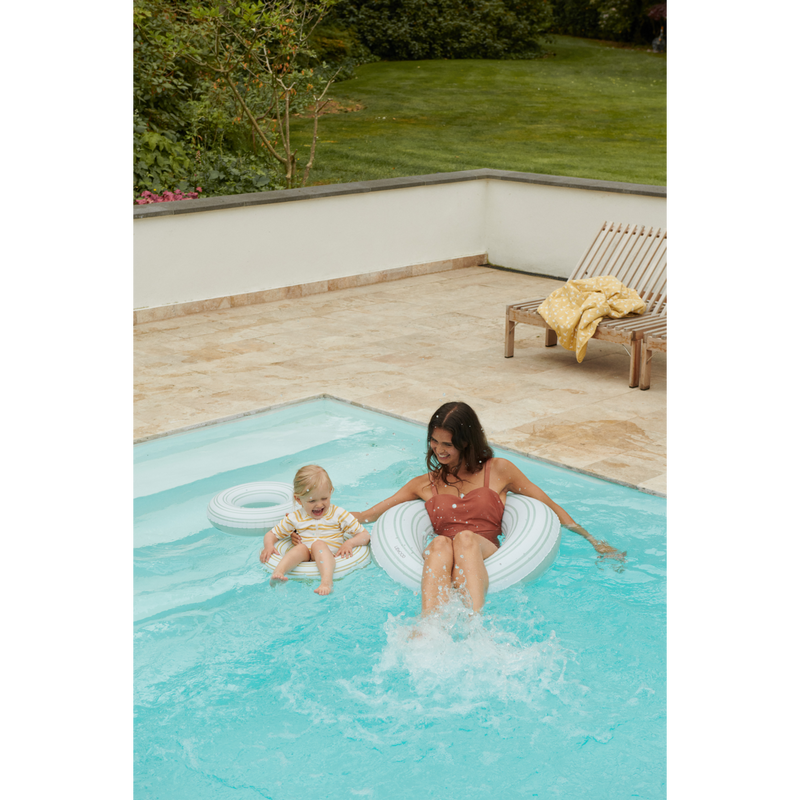 Liewood Baloo Swim Ring Small - Stripe Dusty mint / Creme de la creme - SWIM RING