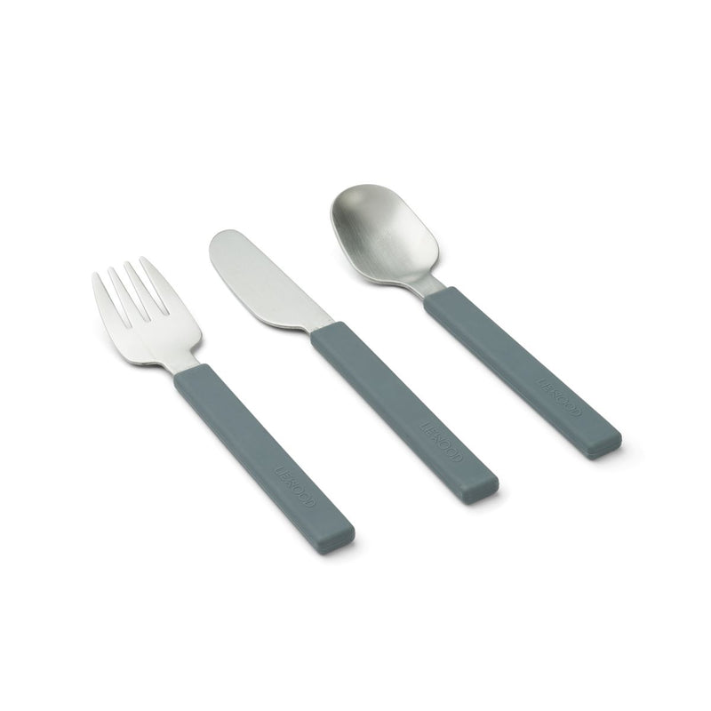 Liewood Adrian junior cutlery set - Whale blue - CUTLERY