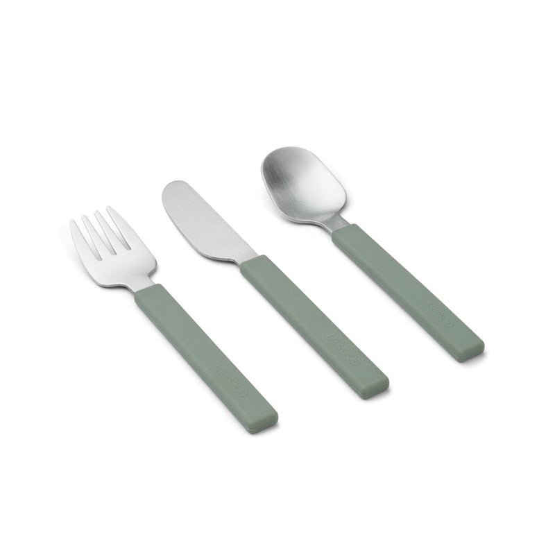 Liewood Adrian junior cutlery set - Faune green - CUTLERY
