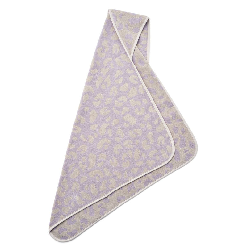 Liewood Alba Hooded Baby Towel - Leo / Misty lilac - TOWEL / WASHCLOTH