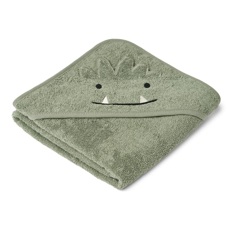 Liewood Albert Hooded Baby Towel - Faune green - TOWEL / WASHCLOTH