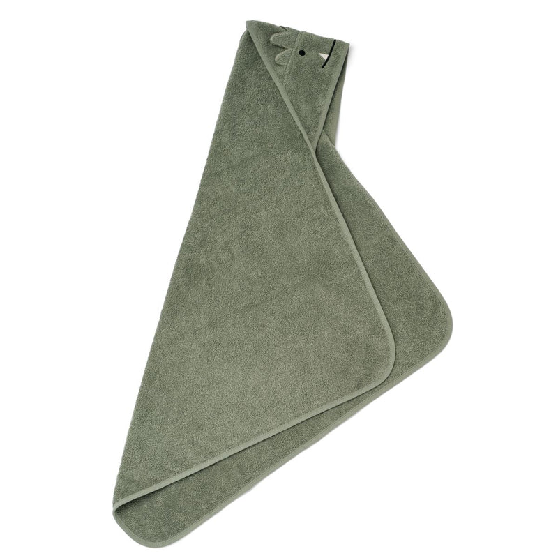 Liewood Albert Hooded Baby Towel - Faune green - TOWEL / WASHCLOTH