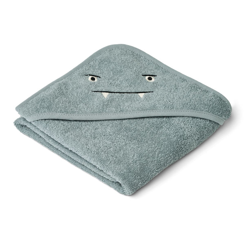 Liewood Albert Hooded Baby Towel - Blue fog - TOWEL / WASHCLOTH