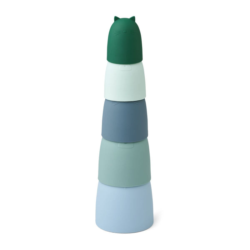 Liewood Anneli nesting toy - Dusty mint multi mix - STACKING TOWER
