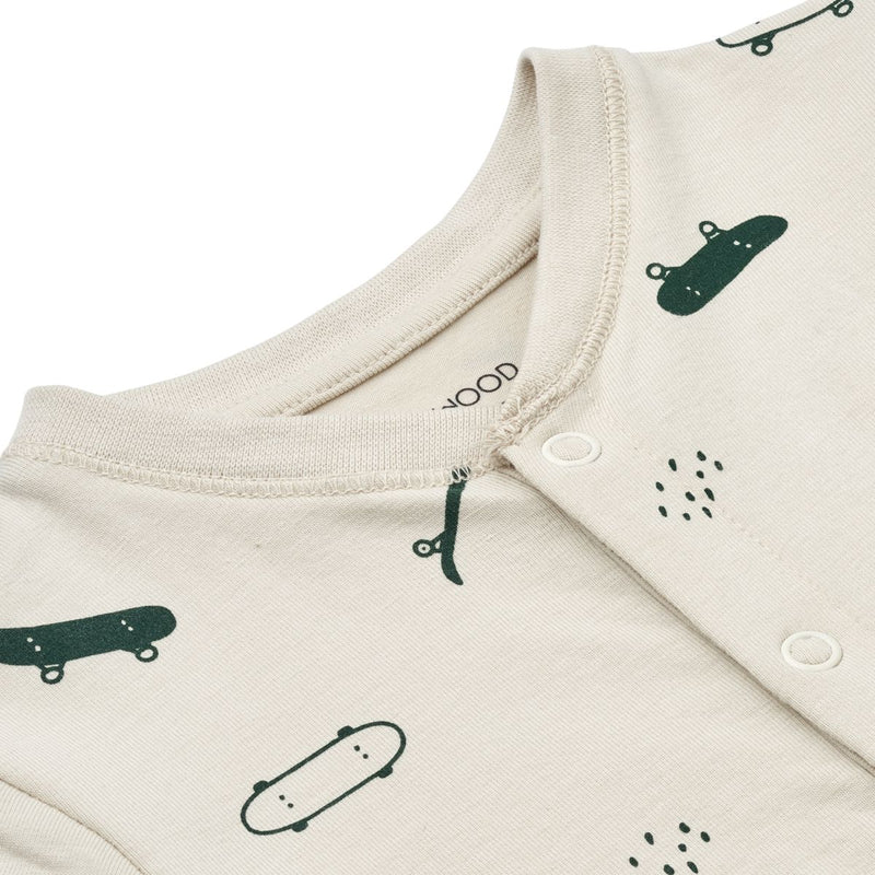 Liewood Bilbao printed pyjamas romper - Skate / Sandy - PYJAMAS JUMPSUIT