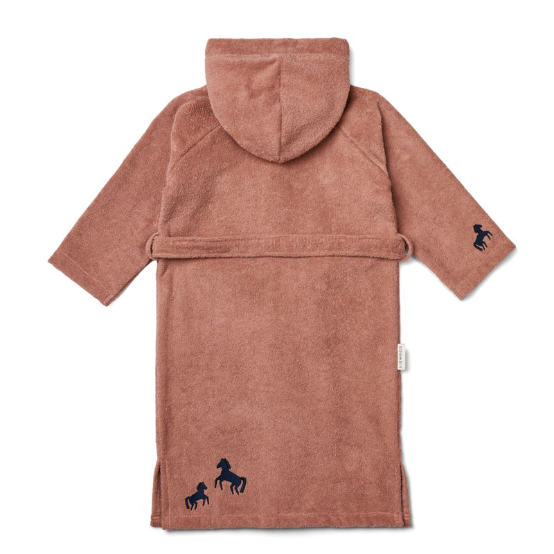 Liewood Bash Junior bathrobe    - Horses / Dark rosetta - BATHROBE / PONCHO