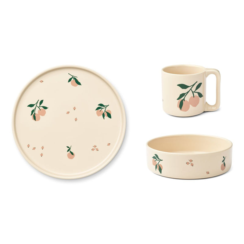 Liewood Camren Porcelain Tableware Set - Peach / Sea shell - TABLEWARE SET