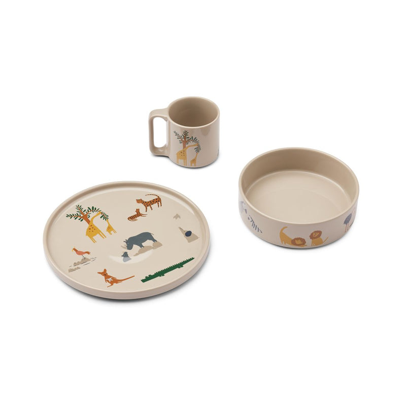 Liewood Camren Porcelain Tableware Set - All together / Sandy - TABLEWARE SET