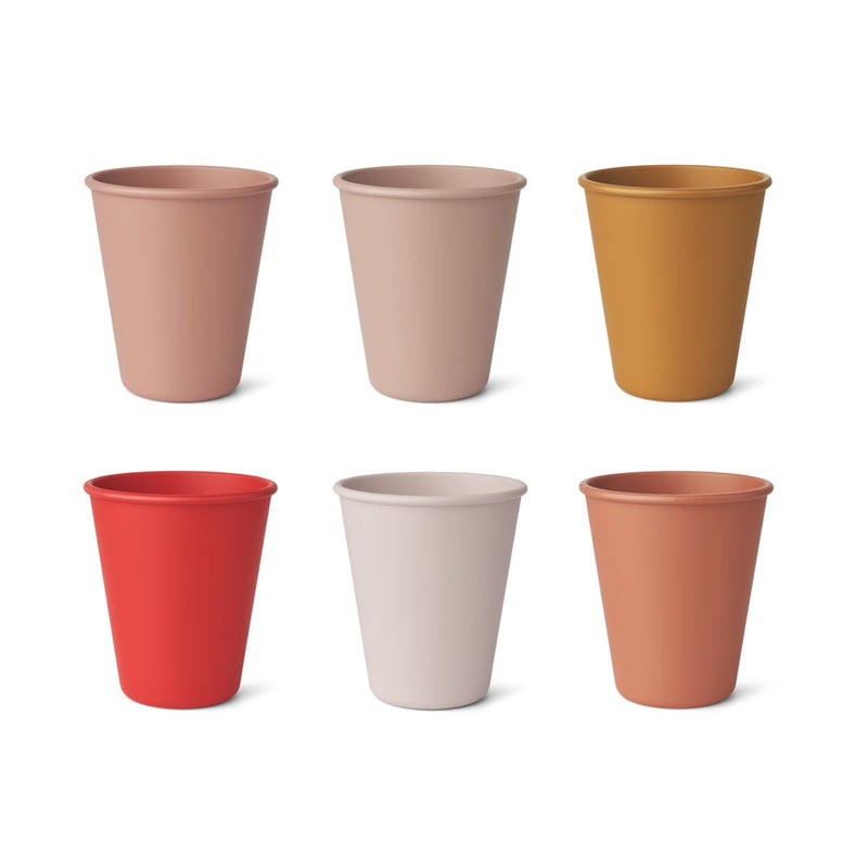 Liewood Carter Cup 6 Pack - Tuscany rose multi mix - CUP