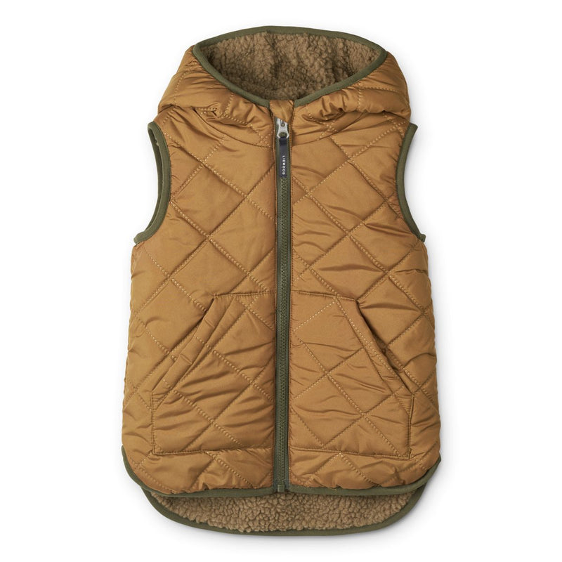 Liewood Diana Reversible Vest - Golden caramel / Oat mix - VEST