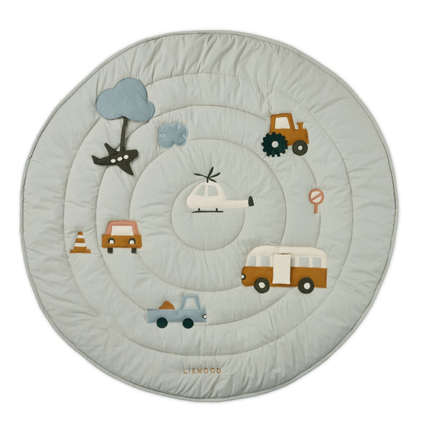 Liewood Gitta Activity Blanket - Vehicles/dove blue mix - ACTIVITY BLANKET
