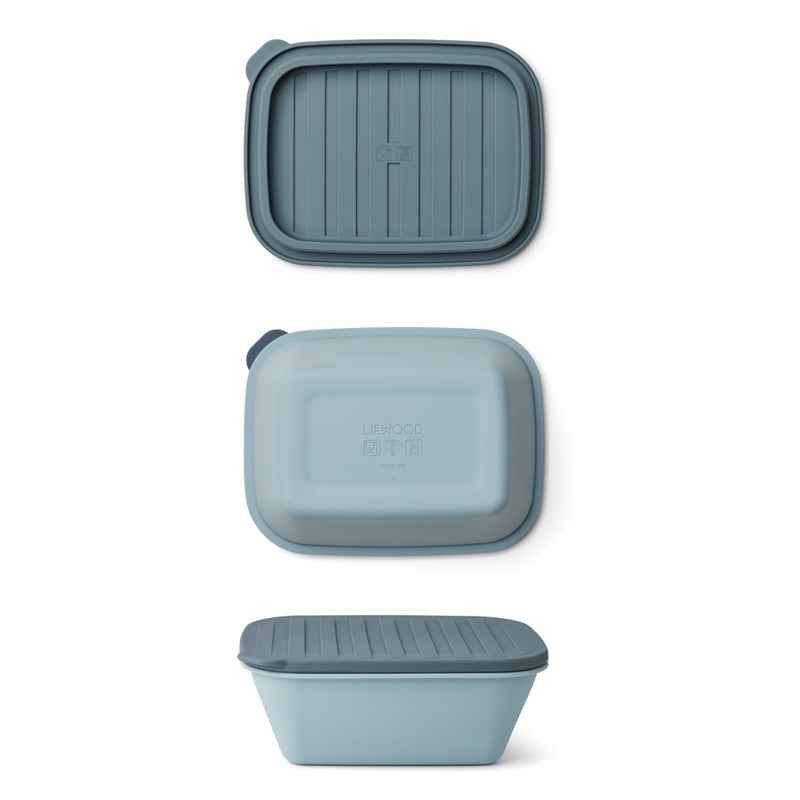 Liewood Franklin Foldable Lunch Box - Sea blue / Whale blue - LUNCHBOX