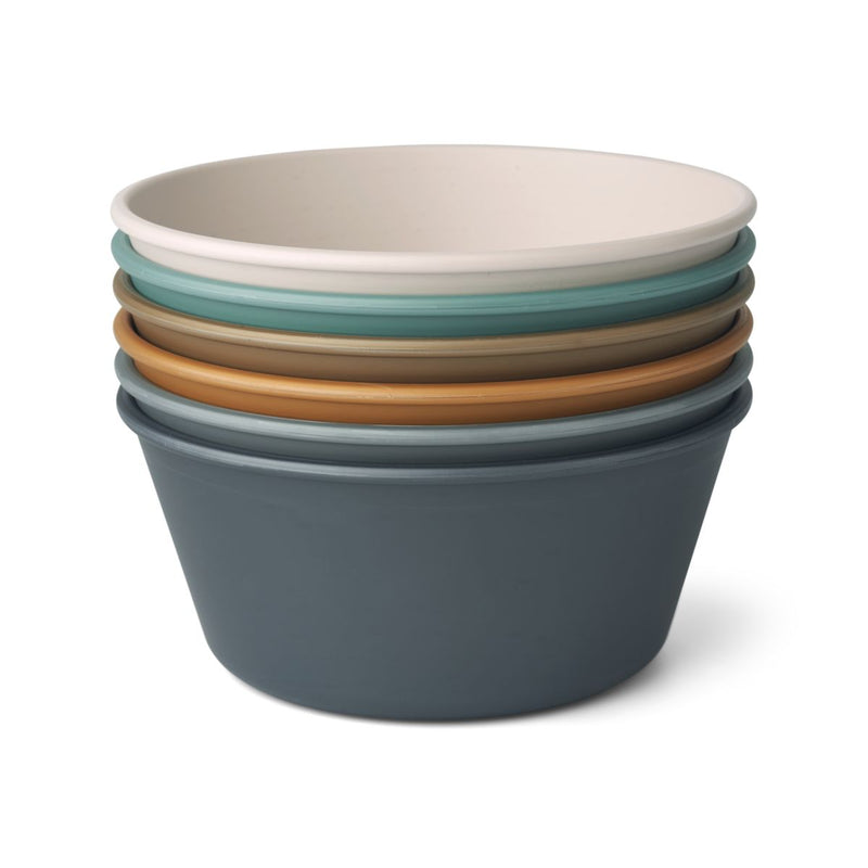 Liewood Irene Bowl 6 Pack - Whale blue multi mix - BOWL