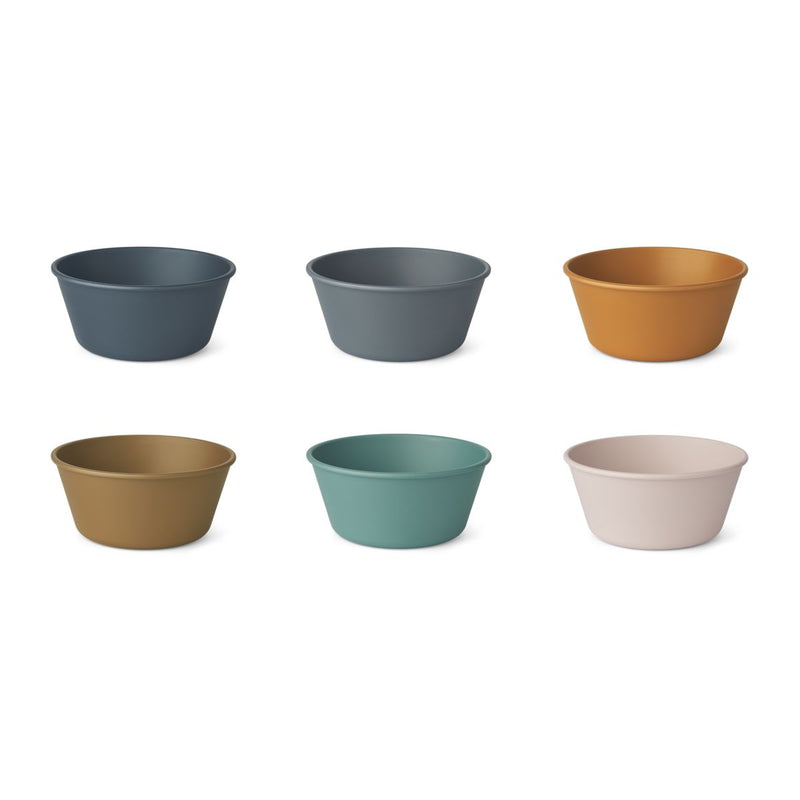 Liewood Irene Bowl 6 Pack - Whale blue multi mix - BOWL