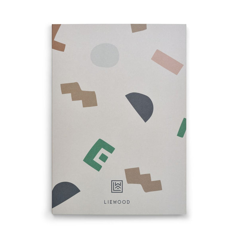 Liewood Jae notebook medium - Graphic alphabet / Sandy - NOTEBOOK