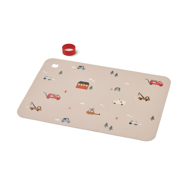 Liewood Jude Placemat - Emergency vehicle / Sandy - PLACEMAT