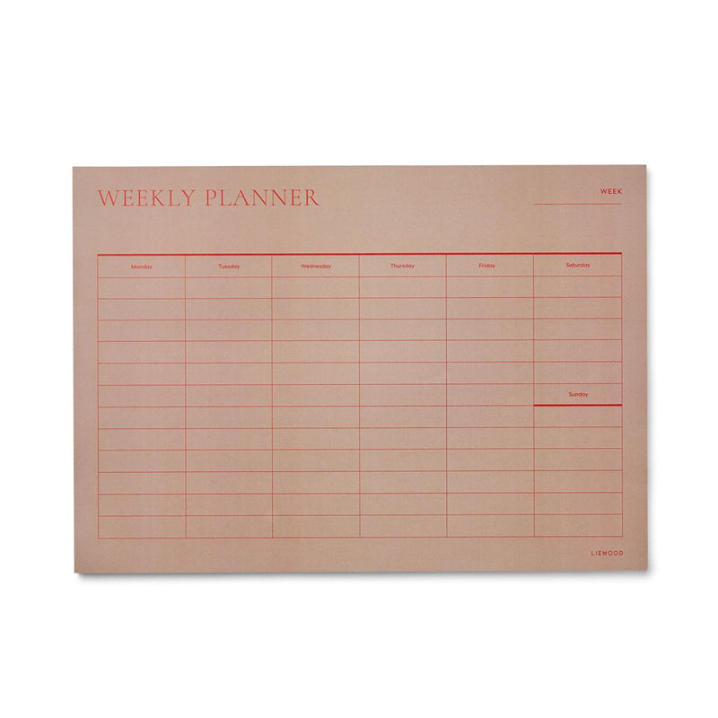 Liewood Kirby weekly planner - Pale tuscany / Apple red - CALENDAR