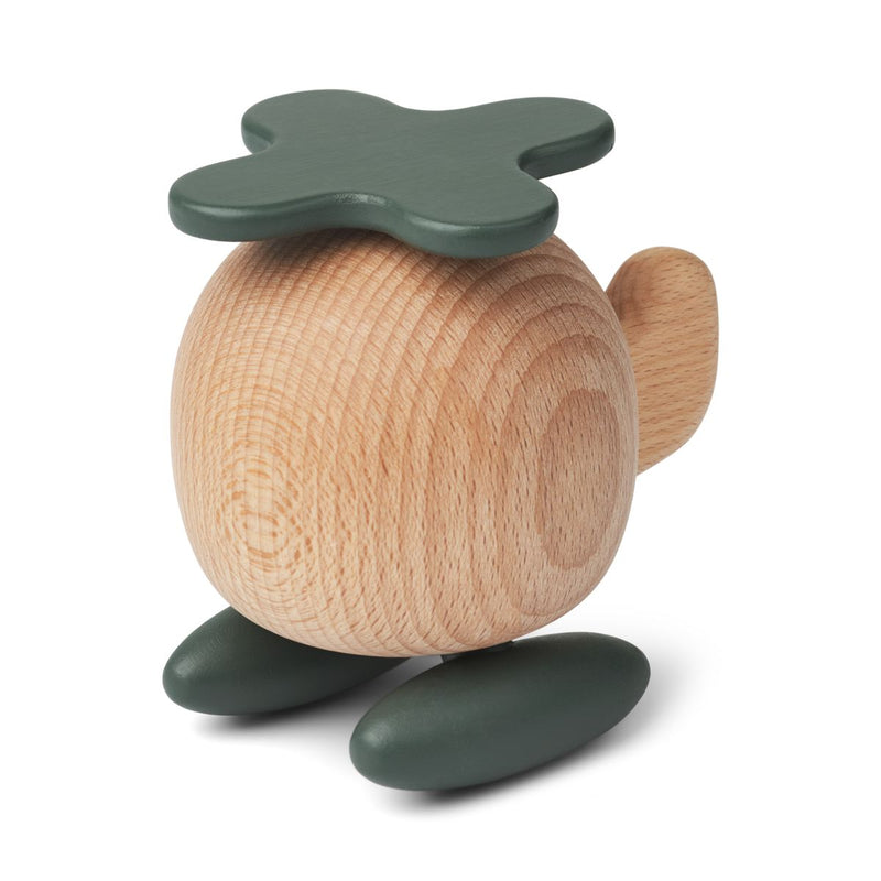 Liewood Leni Wooden Toy - Helicopter / hunter green - MOTORICAL