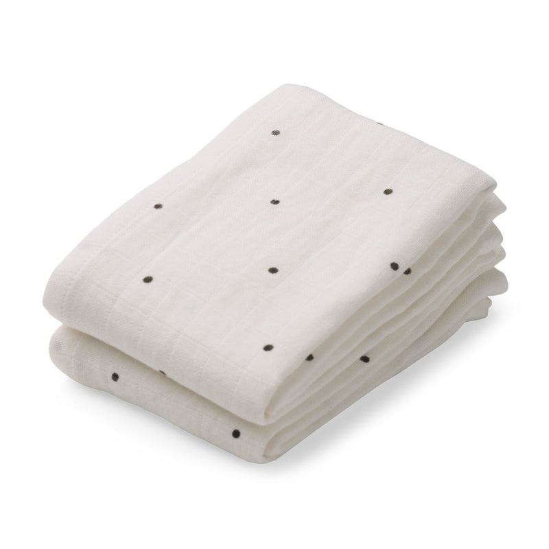 Liewood Lewis Muslin Cloth 2 Pack - Classic dot creme de la creme - MUSLIN CLOTH
