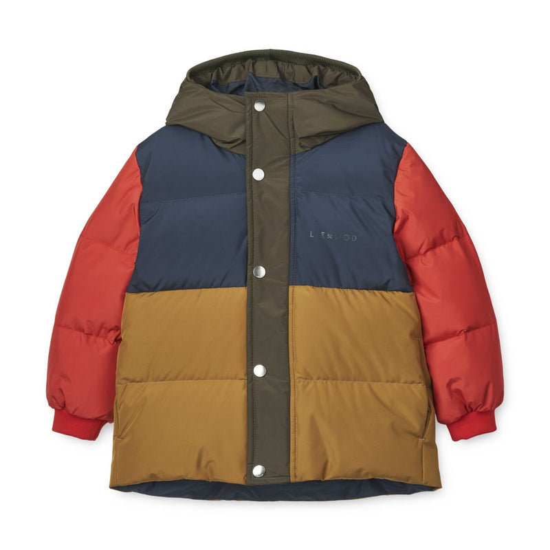 Liewood Palle puffer jacket - Army brown multi mix - JACKET
