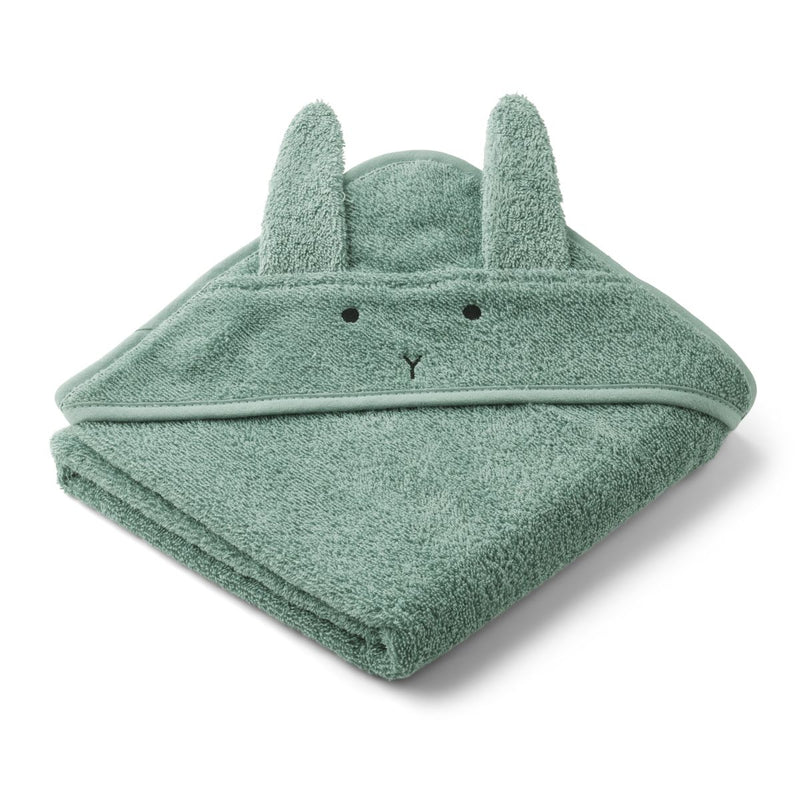 Liewood Albert Hooded Baby Towel - Rabbit peppermint - TOWEL / WASHCLOTH