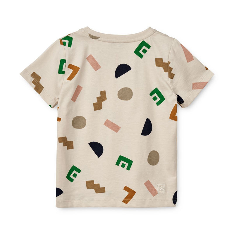 Liewood Apia T-shirt ss - Graphic alphabet / Sandy - TSHIRT