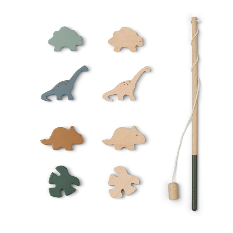 Liewood Sebastian fishing game - Dino / hunter green multi mix - GAME