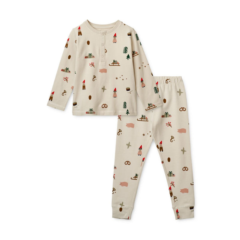 Liewood Wilhelm pyjamas set - Holiday / Sandy - PYJAMAS SET