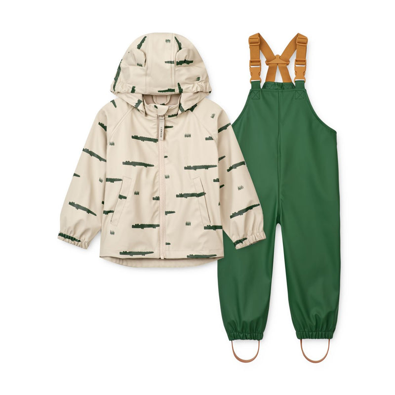 Liewood Melodi Rainwear Set Mini - Crocodile / Sandy - SET