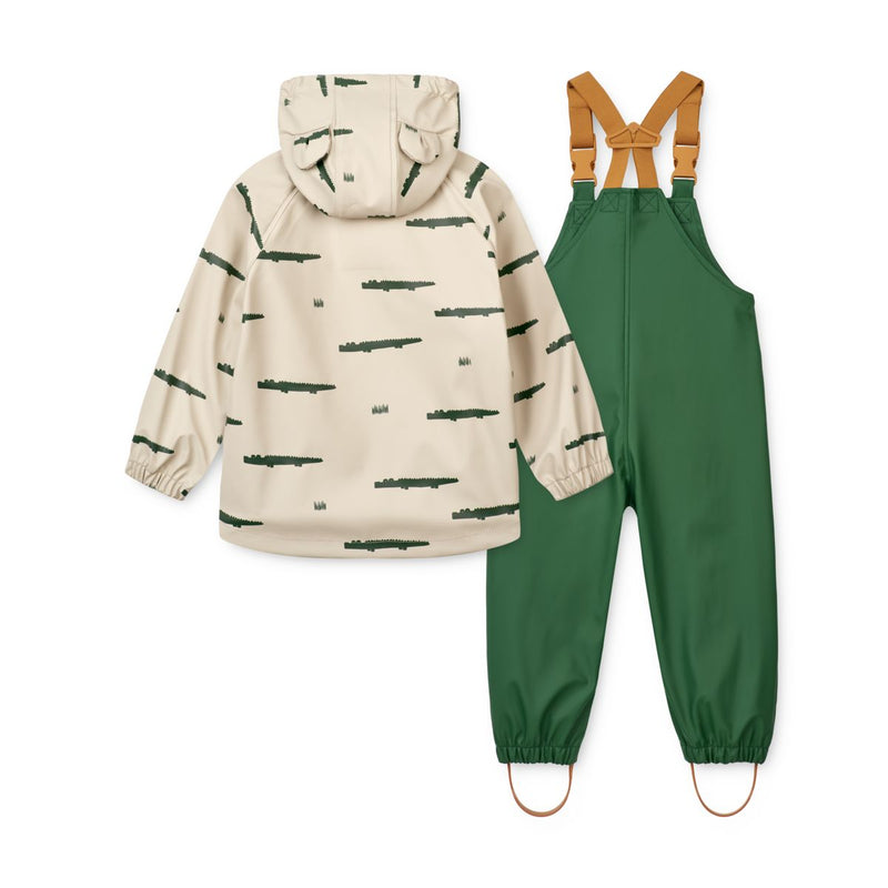 Liewood Melodi Rainwear Set Mini - Crocodile / Sandy - SET