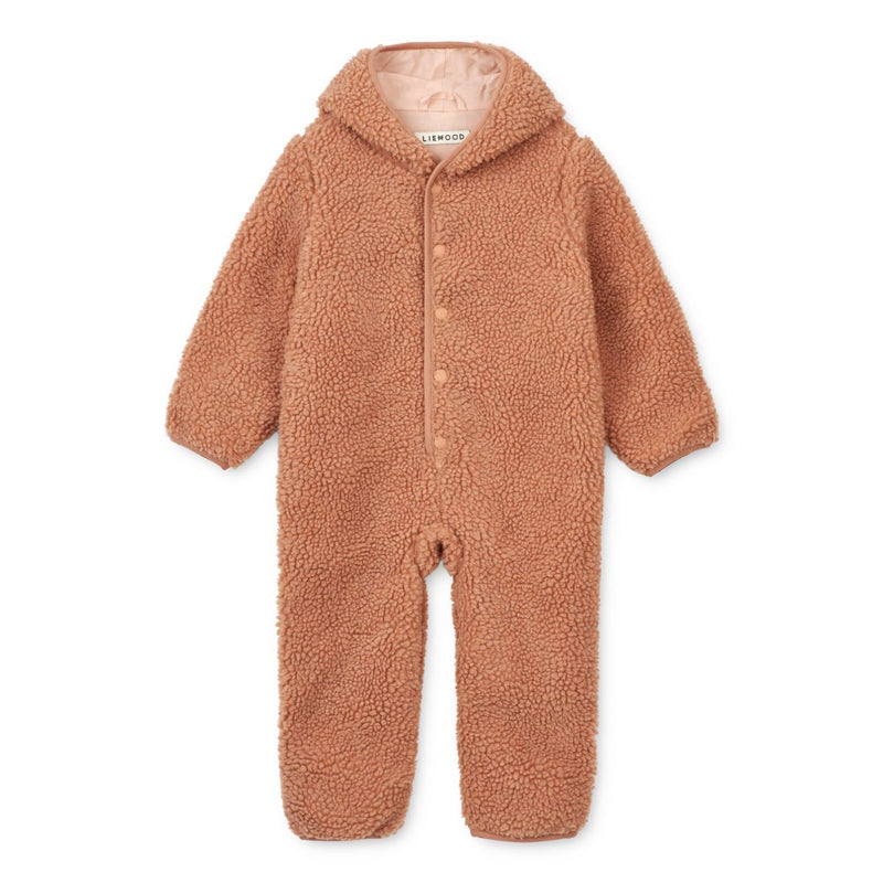 Liewood Fraser Baby Pile Jumpsuit - Tuscany rose - SUIT