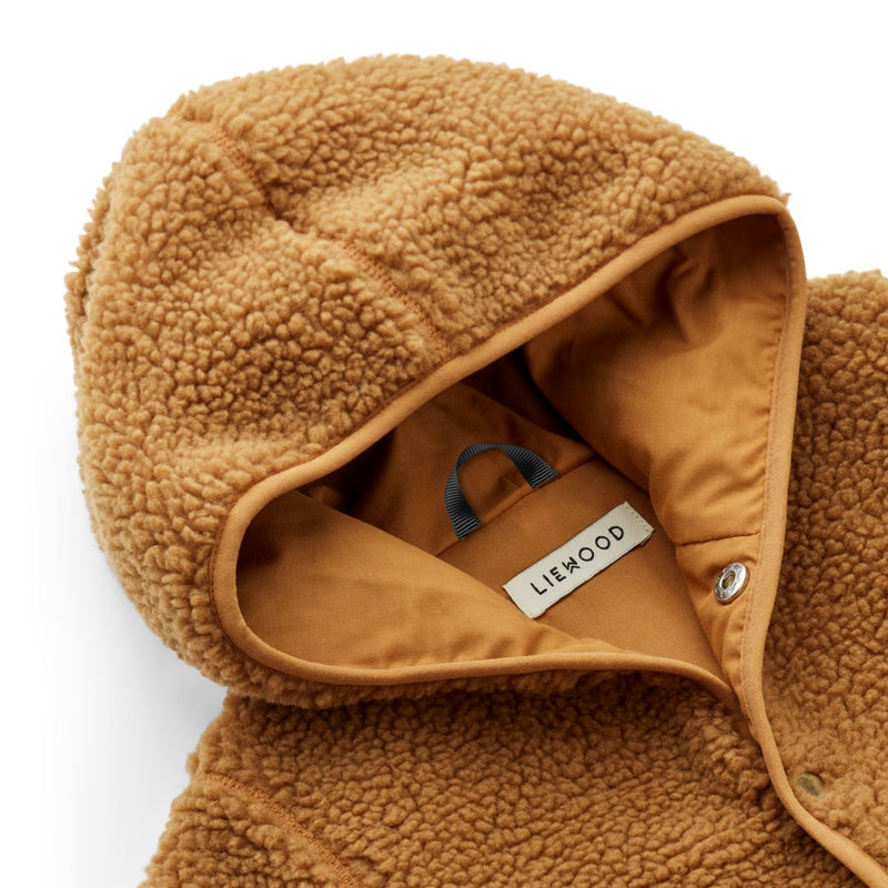 Liewood Fraser Baby Pile Jumpsuit - Golden caramel - SUIT