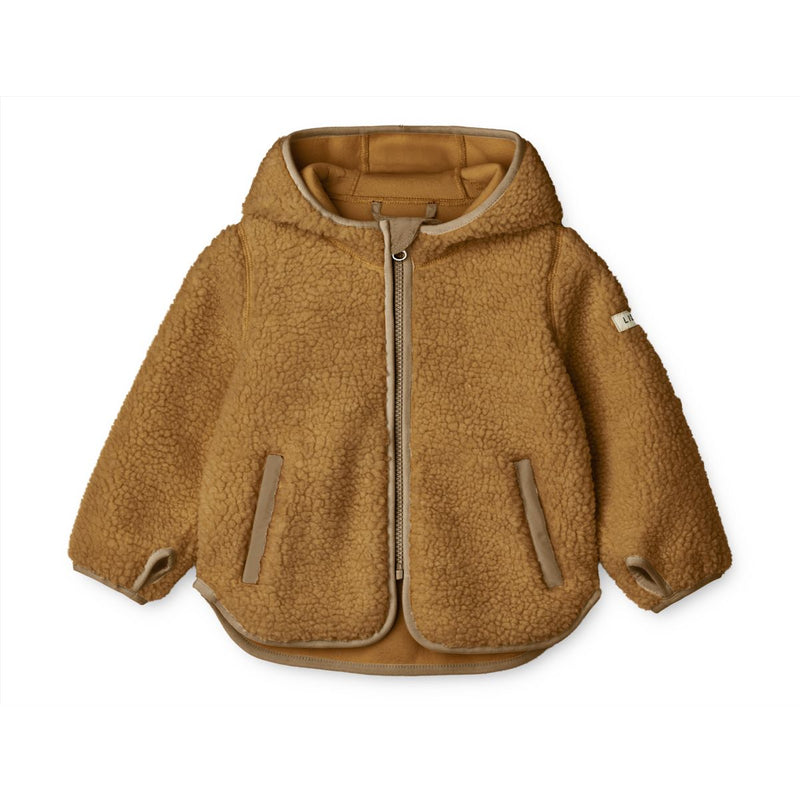 Liewood Mara pile jacket with ears - Oat / Golden caramel - JACKET