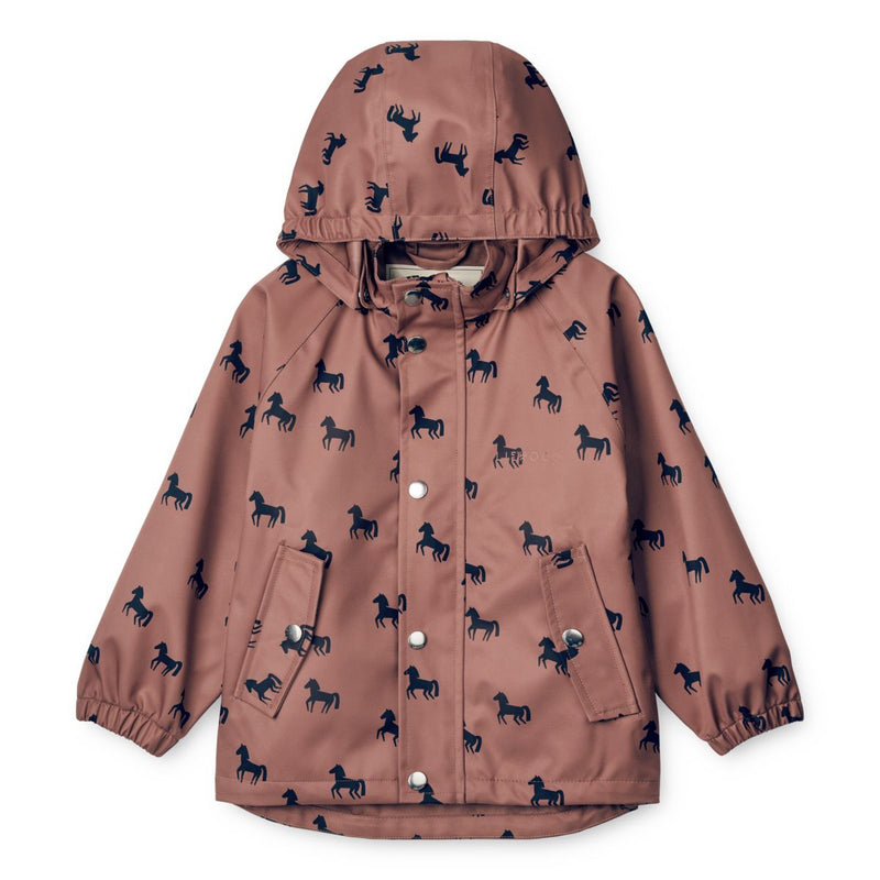 Liewood Parker Softshell Jacket junior - Horses / Dark rosetta - JACKET