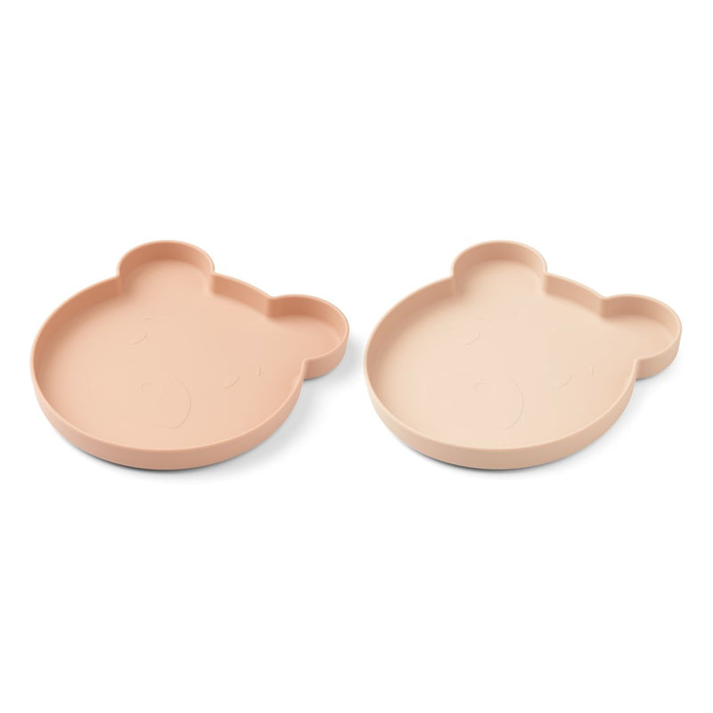 Liewood Marty plate 2 pack - Mr bear rose mix - PLATE
