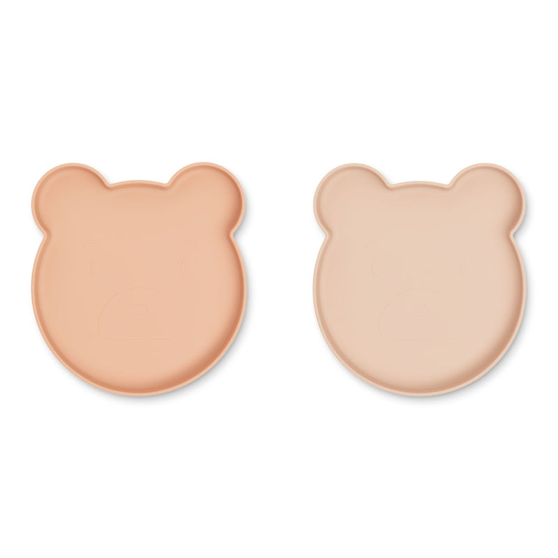 Liewood Marty plate 2 pack - Mr bear rose mix - PLATE