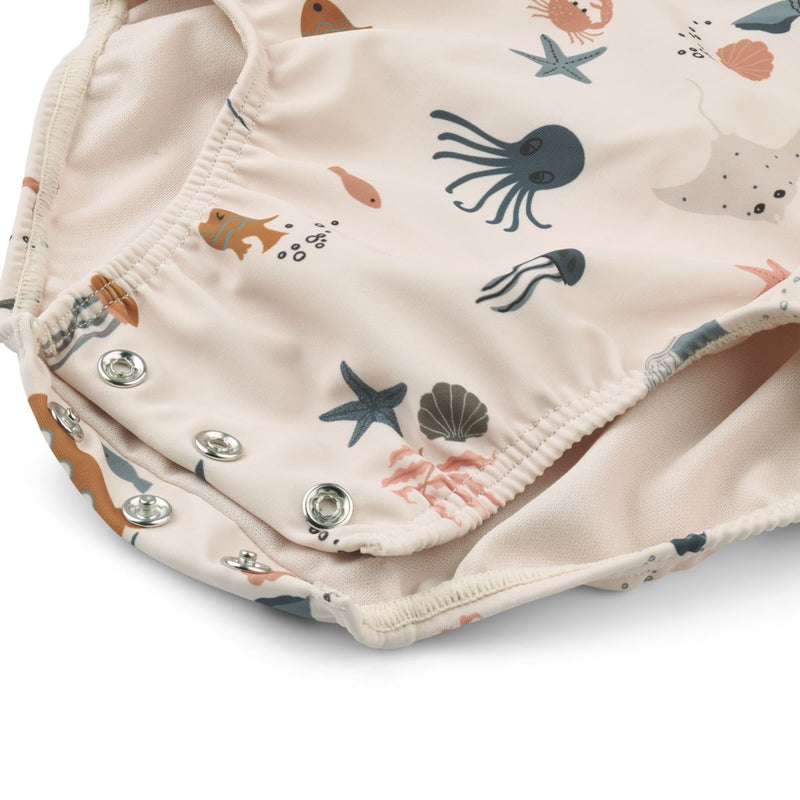 Liewood Maxime baby swimsuit - Sea creature / Sandy - SWIMSUIT