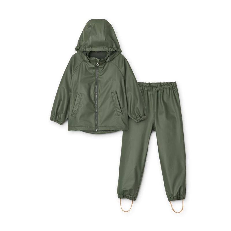 Liewood Moby Rainwear Set - Hunter green - SET