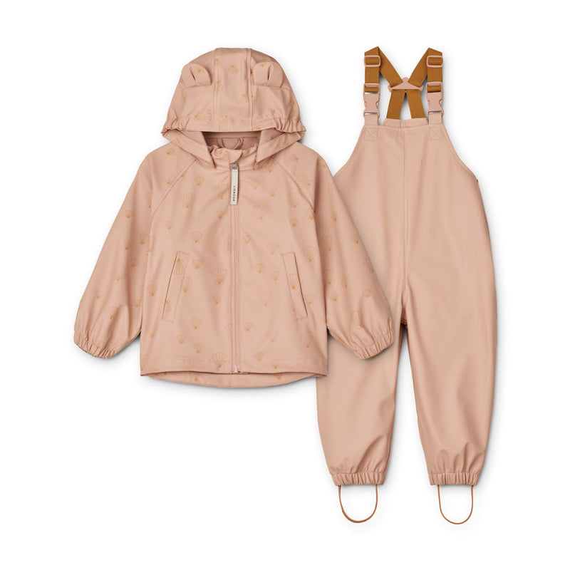 Liewood Melodi Rainwear Set Mini - Sea shell / Pale tuscany - SET