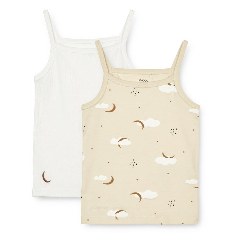 Liewood Naomi Singlet 2 Pack - Stargazer / Foggy - SINGLET